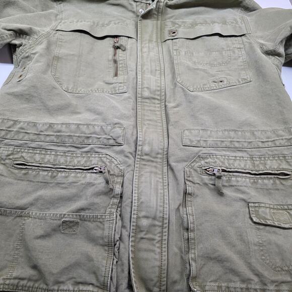 Territory Ahead Cargo Utility Jacket Men XL Outdoor Rugged Adventure Stain Read - Picture 6 of 16